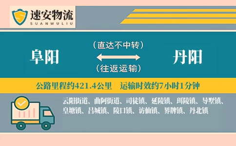 阜阳到丹阳货运公司