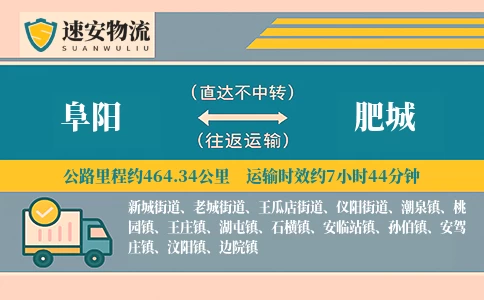 阜阳到肥城货运公司