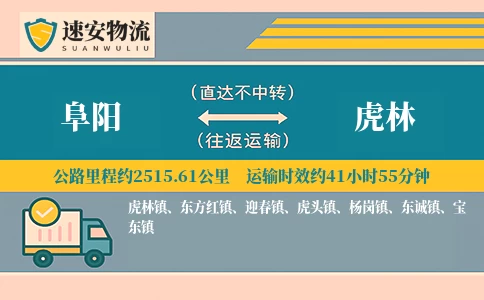 阜阳到虎林货运公司