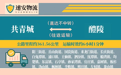 共青城到醴陵货运公司