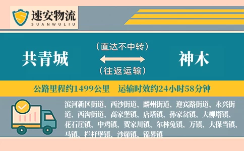 共青城到神木货运公司