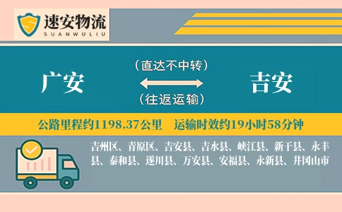 广安到吉安货运公司