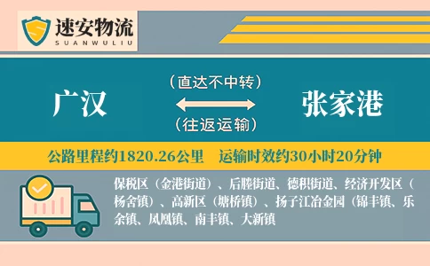 广汉到张家港货运公司