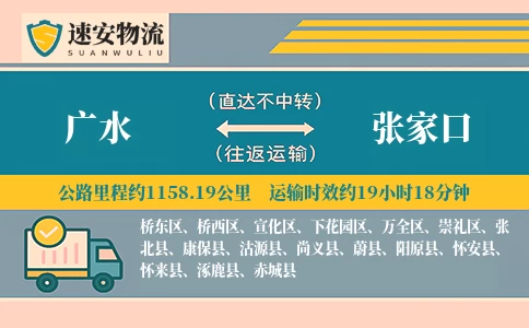 广水到张家口货运公司