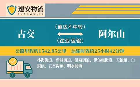 古交到阿尔山货运公司