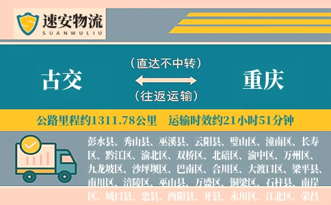 古交到重庆物流公司