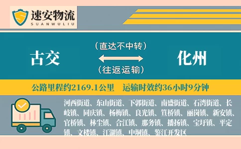 古交到化州货运公司