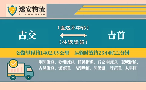 古交到吉首货运公司