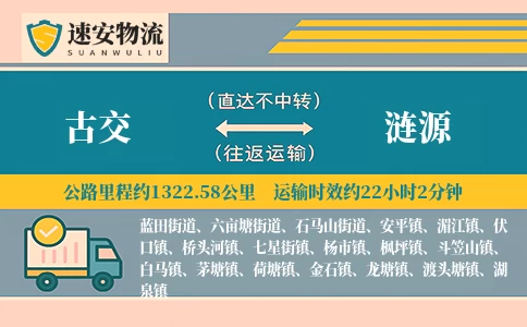 古交到涟源货运公司
