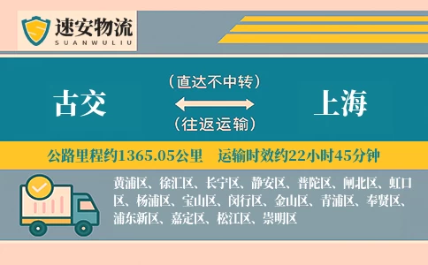 古交到上海货运公司