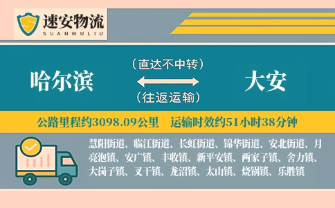 哈尔滨到大安货运公司