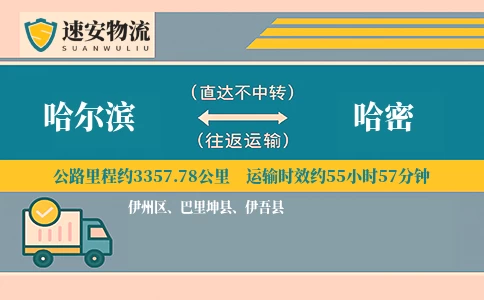 哈尔滨到哈密货运公司