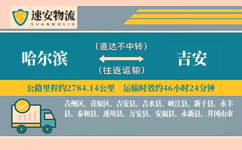 哈尔滨到吉安货运公司