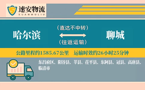 哈尔滨到聊城货运公司
