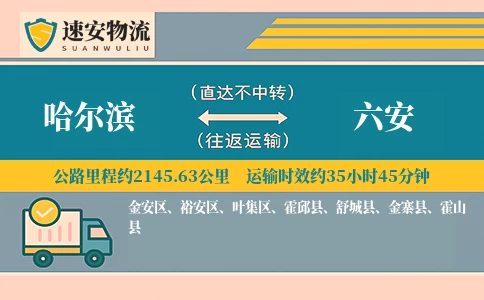 哈尔滨到六安货运公司