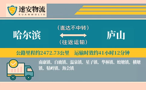 哈尔滨到庐山货运公司