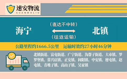海宁到北镇货运公司