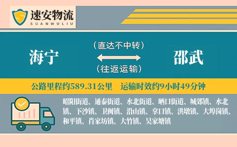 海宁到邵武货运公司