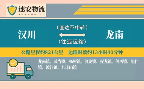 汉川到龙南货运公司