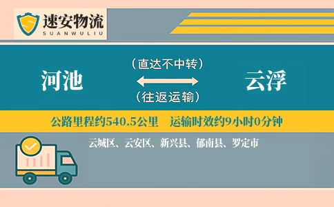 河池到云浮货运公司