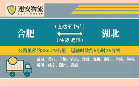 合肥到湖北货运公司