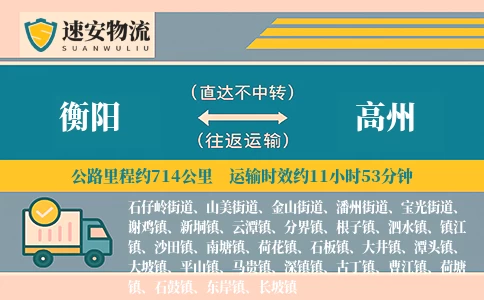衡阳到高州货运公司