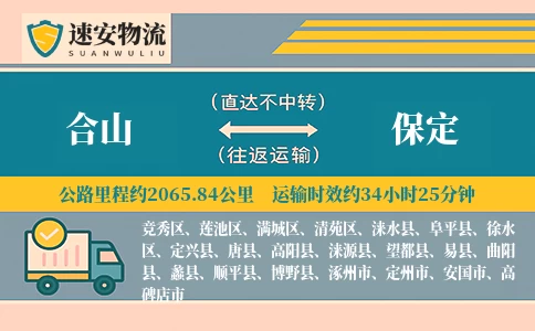合山到保定货运公司