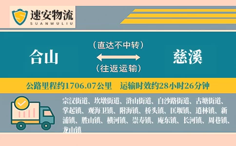 合山到慈溪货运公司