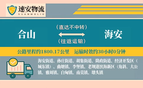 合山到海安货运公司