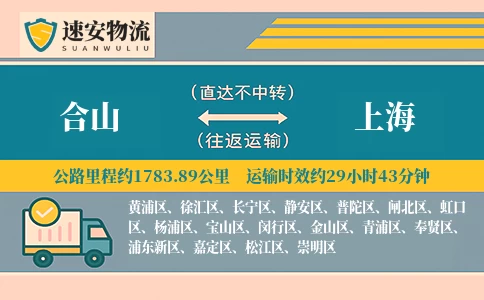 合山到上海货运公司