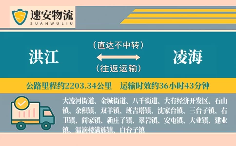 洪江到凌海货运公司