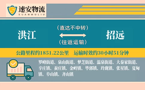 洪江到招远货运公司