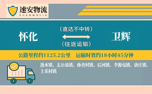 怀化到卫辉货运公司