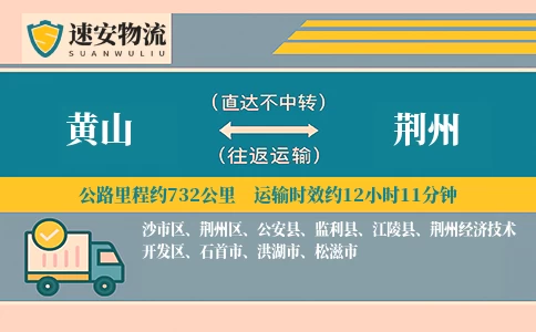黄山到荆州货运公司
