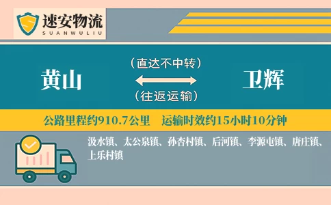 黄山到卫辉货运公司