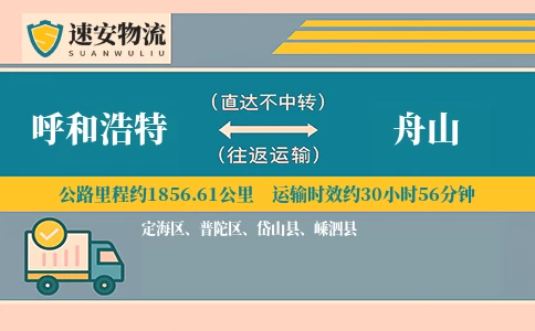 呼和浩特到舟山货运公司