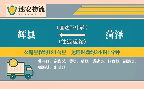 辉县到菏泽货运公司