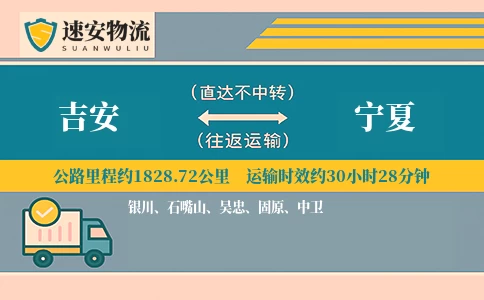 吉安到宁夏货运公司