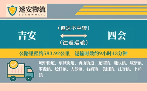 吉安到四会货运公司