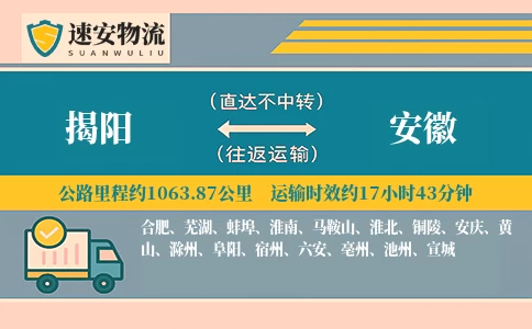 揭阳到安徽货运公司
