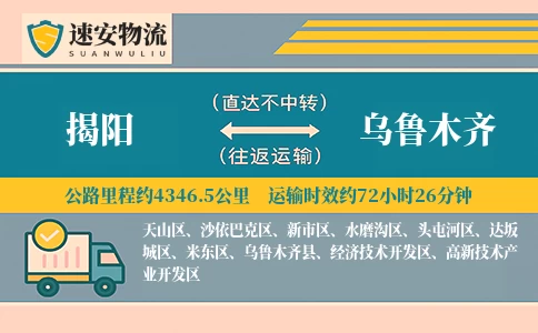 揭阳到乌鲁木齐货运公司