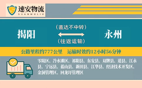 揭阳到永州货运公司