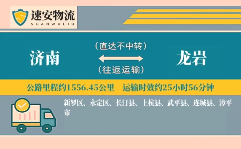 济南到龙岩物流公司