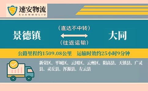景德镇到大同货运公司