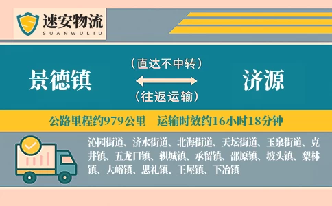 景德镇到济源货运公司