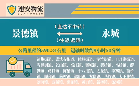 景德镇到永城货运公司