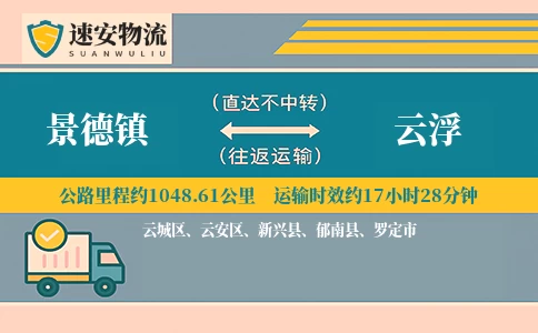 景德镇到云浮货运公司