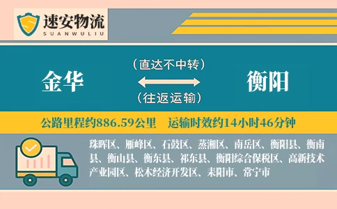 金华到衡阳货运公司