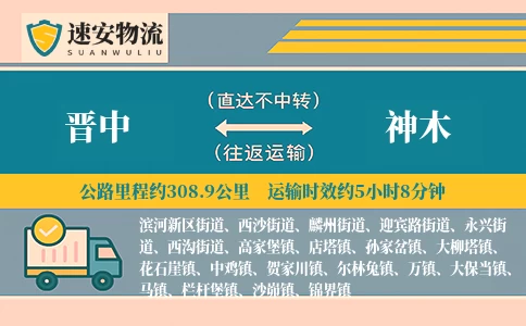 晋中到神木货运公司