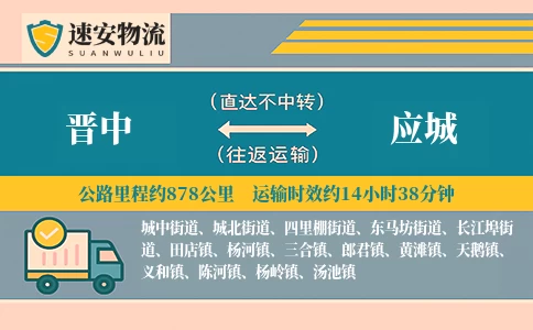 晋中到应城货运公司